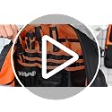 Tool Bag Backpack with 2 Canvas Tool Pouch Tool Kit, 75 Pockets & Loops Heavy Duty Tools Organizer/HVAC Tool Carrier for Eelectrician/Construction Work with Molded Base and Combination Lock, Black - view 7