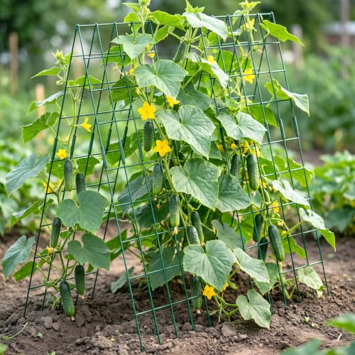 59" H Cucumber Trellis, 2 Pack Foldable A Frame Garden Trellis - view 4