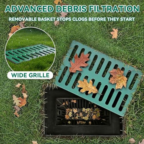 25.6"x17.7"x15.7" FRP Catch Basin with Composite Grate and Debris Basket - view 5