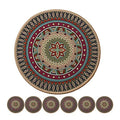 Colorful Boho Plant Pot Mat Set of 6 Absorbent Non Slip for Table Desk Floor 8.5 Inch