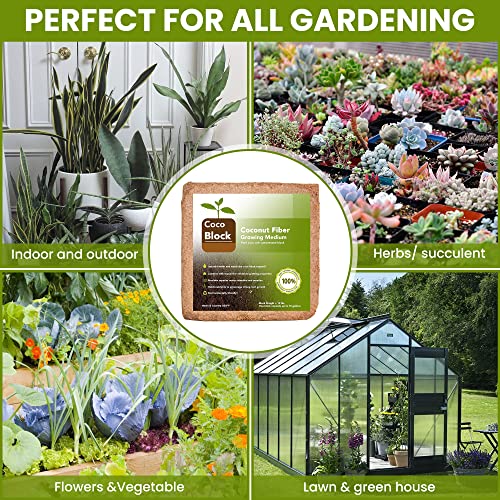 Home and Country Triple Washed Compressed Coco Coir Brick (40 LBS) - Coco Fiber is an Ideal Compost Starter for Your Home Garden. Coco Coir Bricks Provide Organic Alternative to Peat Moss for Plants. - view 2