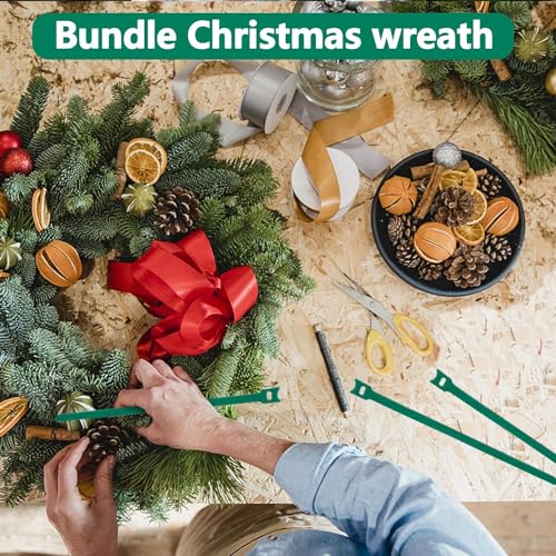 100 Pcs Large Christmas Garland Ties, 12 Inch Reusable Nylon Banister Ties - view 5