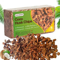 Coco Husk Chips Coconut Substrate for Garden Potting Soil Coconut Brick for Indoor Outdoor Flowers Plants Compressed Low EC Coco Husk Mulch for Garden Coconut Substrate for Reptiles