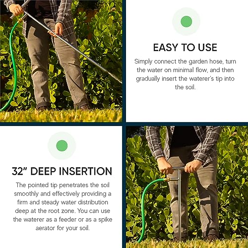 Stainless Steel Deep Root Feeder for Tree Watering Spike Tool Irrigation for Outdoor Plants System Wand T-Handle One-Piece - view 3