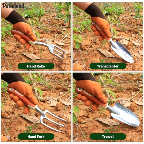 Brown Garden Tools Set 10-Piece, Gardening Gifts for Women Men - view 4