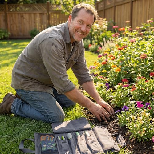 OGRE Roll-Up Garden Tool Bag Only, Heavy-Duty Organizer with 6 Pockets - view 6