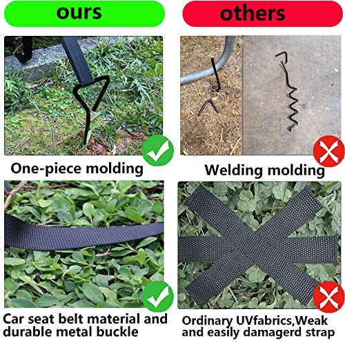 Trampoline Stakes Heavy Duty Anchors High Wind Stakes,15.84" Galvanized Steel Corkscrew Anchors Kit for Trampoline,Field-deployments, Hunting Camp, Canvass Tents(Set of 4) - view 3