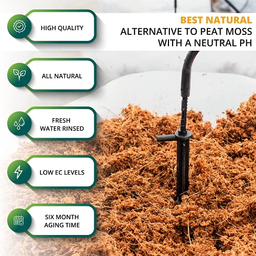 Coco Coir Bricks 5 Pack, Coconut Coir for Plants, Compressed 650g Each - view 4