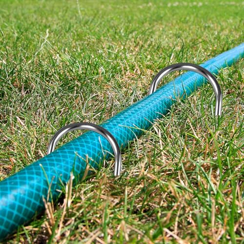 Trampoline Stakes High Wind Ground Stakes, Heavy Duty Trampoline Anchors Tent Stakes, Galvanized Steel Wind Stakes Fence Stakes for Trampoline Fence (Silver 8pcs 10inch) - view 6