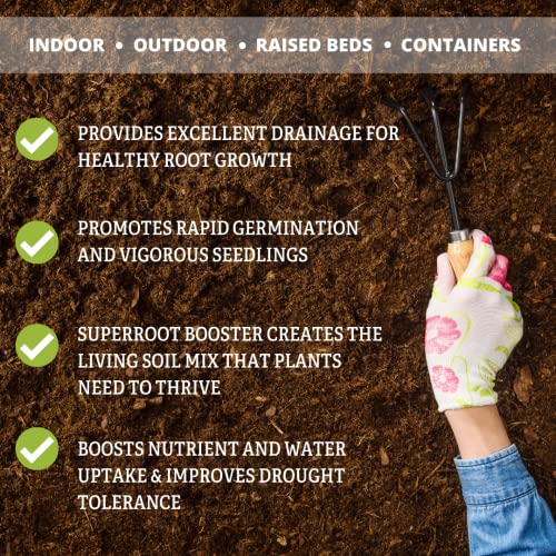 Organic Potting Soil Mix | High-Nutrient Compost-Based Organic Plant Soil for Indoor Outdoor Self Watering Planter Boxes, Potted Plants Raised Garden Beds - 20 Quarts - view 6