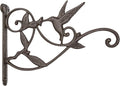 Hanging Plant Bracket Hook Iron Decorative Plant Hanger for Flower Basket Bird Feeder Wind Chime Lanterns, 1 Pack | 1 Pack, Rust-Proof, Bird Shaped Design, Easy Mount, Wall Hook for Flower Basket Wind Chimes Lantern, Indoor Garden Patio