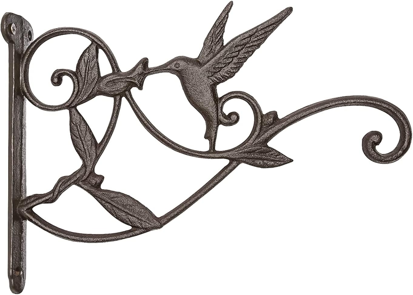 Hanging Plant Bracket Hook Iron Decorative Plant Hanger for Flower Basket Bird Feeder Wind Chime Lanterns, 1 Pack | 1 Pack, Rust-Proof, Bird Shaped Design, Easy Mount, Wall Hook for Flower Basket Wind Chimes Lantern, Indoor Garden Patio
