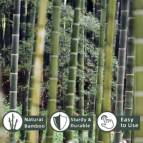 50Pcs / 18 inch Bamboo Plant Stakes for Indoor Outdoor Plants, Garden Plant Support Sticks, Poles for Tomato Vegetables Beans Trees Potted Climbing Plants(0.32''-0.4'') - view 2