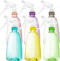 Youngever 6 Pack 16 Ounce Empty Plastic Spray Bottles, Spray Bottles for Hair and Cleaning Solutions in 6 Colors