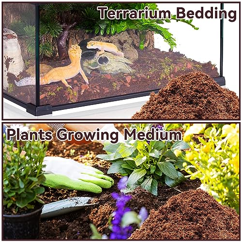 4 Pack Coconut Fiber Substrate, Natural Coco Coir Reptile Bedding - view 6