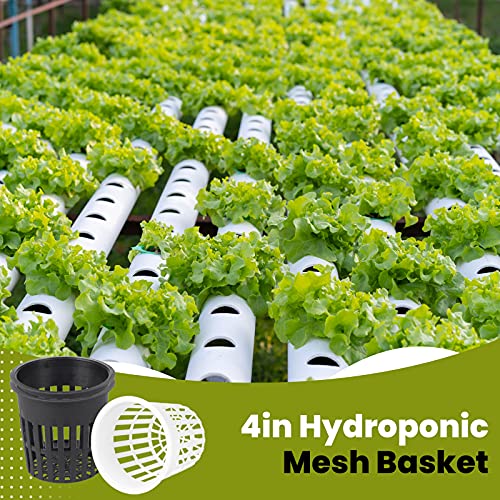 10 Pieces White Plastic Garden Mesh Net Pot Hydroponic Basket Planting Nursery Grow Supplies, 11cm/4.3inch - view 5