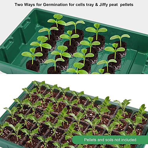 5 Pack Seed Starter Tray, 200Cell Mini Propagator Greenhouse Grow Kit - view 2