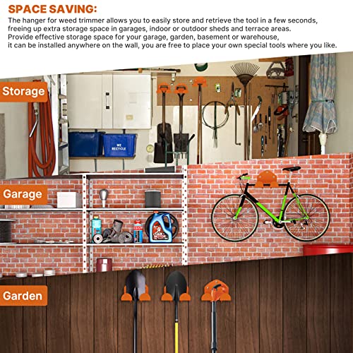 Garage Organizer Wall Hanger - Garden Tool Rack for Grass Trimmer, Hedge Trimmer, Garage Tools, 1 Pack - view 5