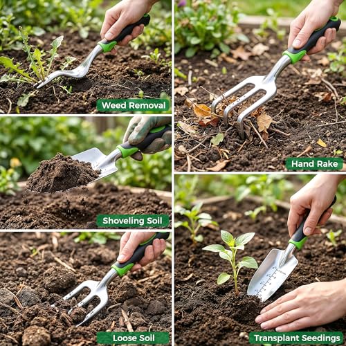 Gardening Tools 10-Piece, Heavy Duty Garden Tool Set with Handbag - view 5