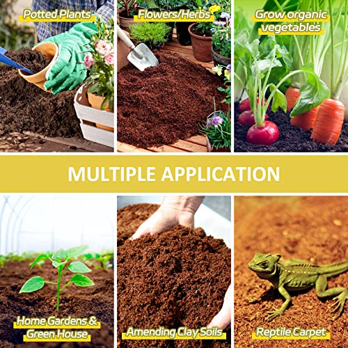 3 Pack Organic Coco Coir Brick for Plants, Natural Coconut Coir Soil - view 6