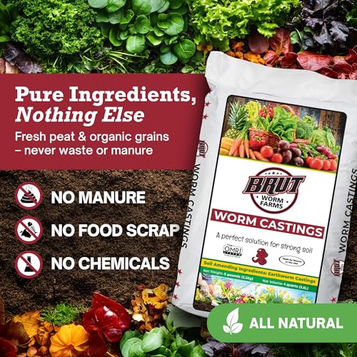 Brut Organic Worm Castings for Plants 5 LB – Natural Nutrients, Fertility Builder, Plant Food for Potting Soil and Garden Soil – Indoor and Outdoor Use - view 3