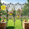 4 Pack Garden Trellis for Climbing Plants Outdoor 47” x 16” Garden Fencing Decorative Plant Trellis Vegetables and Rose Trellis for Ivy Cucumbers Black