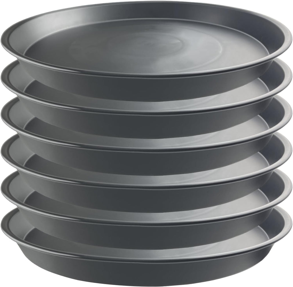 9 Pack Black Plant Pot Saucers, 8 10 12 Inch Heavy Duty PP Trays | Plant Watering Trays for Indoor & Outdoor Flower Pots - view 4