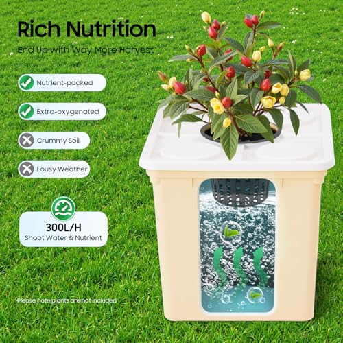 Bucket Drip Growing System, 5 Hydroponic Plant Buckets Kit Top Feed Drip Hydroponics Growing System, Indoor Outdoor Recirculating Deep Water Culture Hydroponic Bucket System Gardening Supplies - view 5