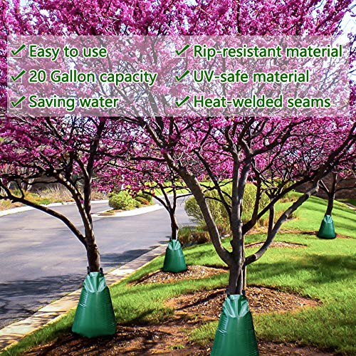 10 PCS 20 Gallon Tree Watering Bags Reusable Heavy Duty Slow Release Tree Irrigation System for Trees, Premium PVC Tree Drip Irrigation Bags - view 7