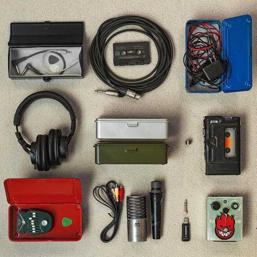 T-190 MG (MILITARY GREEN) H7.99×W4.29×D2.20inch Steel Trunk For Pegs, Metal fittings, Pen, Accessory, And Utility Knife Made In Japan - view 5