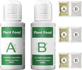 Hydroponics Nutrients for Aerogarden(800ml in Total), Plant Food A & B Hydroponics Supplies, Indoor Plant Fertilizer for Hydroponics Growing System, Hydroponic Solution for Vegetables Thrive