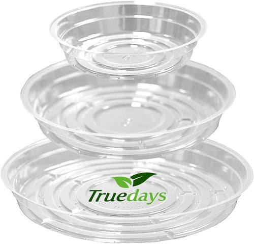 15 Pack(6 inch/8inch/10inch) Clear Plant Saucers Flower Pot Tray Excellent for Indoor & Outdoor Plants