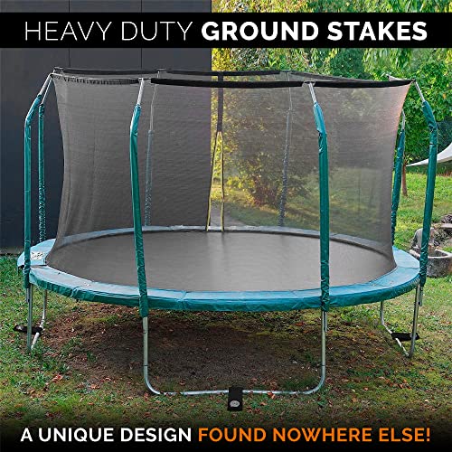 Trampoline Anchors High Wind Heavy Duty 12" Set of 4/6/8 with Straps, Drill Bit - Trampoline Anchor Kit - Trampoline Stakes Anchors High Wind - Ground Anchors - Trampoline Wind Stakes - Ground Stakes - view 5