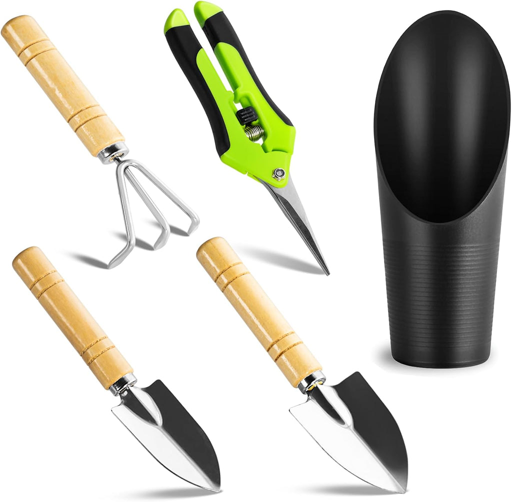 Plant Repotting Mat, 5Pcs Succulent Tools Mini Garden Small Gardening Tools Indoor, Pruning Shear Gardening Scissor, Hand kit for Bonsai, Cactus, Fairy, Houseplant Transplanting, Seedling - view 7