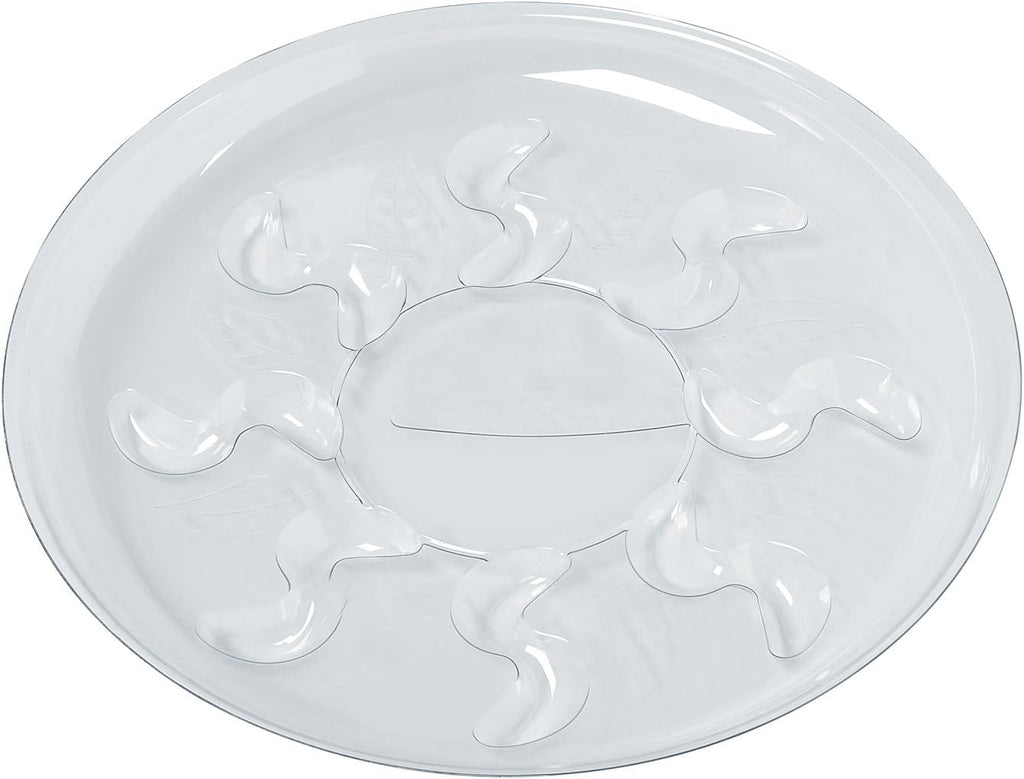 5 Pieces of 6 Inch Clear Thick Plastic Heavy Duty Sturdy Plant Saucer Drip Trays for pots (6'') - view 3