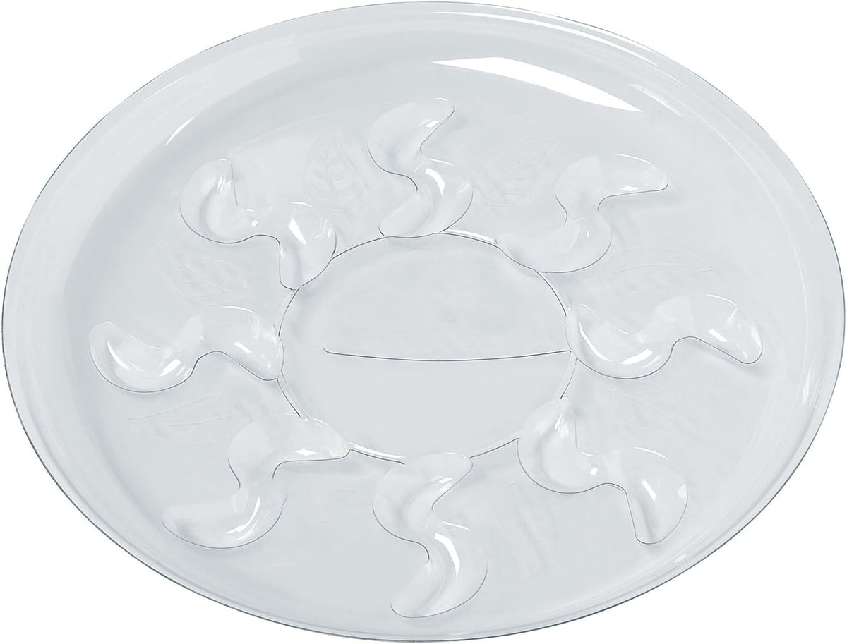 5 Pieces of 6 Inch Clear Thick Plastic Heavy Duty Sturdy Plant Saucer Drip Trays for pots (6'') - view 3