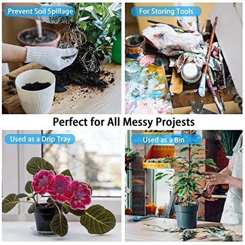 Repotting Mat for Indoor Plants Iridescent Plant Potting Mat Waterproof Potting Repotting Tray Gardening Gifts Mat Cactus Succulent,Orchid Potting Soil Mix Mess Control, 25.6" Garden Tool, Pots Mat - view 6
