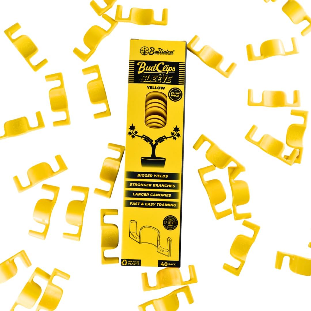 BudClips for Low Stress Plant Training, Yellow, 20-Pack | Universal LST Clips to Bend Or Train Stems | Durable Plant Support For Controlled Growth At Any Stage - view 2