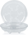 5 Pieces of 6 Inch Clear Thick Plastic Heavy Duty Sturdy Plant Saucer Drip Trays for pots (6'')