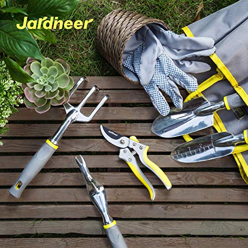 Garden Tools Set, 8PCS Heavy Duty Garden Tool Kit with Outdoor Hand Tools, Garden Gloves and Storage Tote Bag, Gardening Tools Gifts for Women and Men - view 5