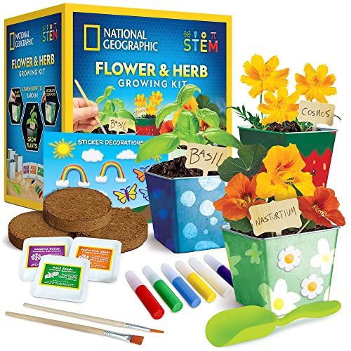 National Geographic Flower and Herb Gardening Activity Kit for Kids