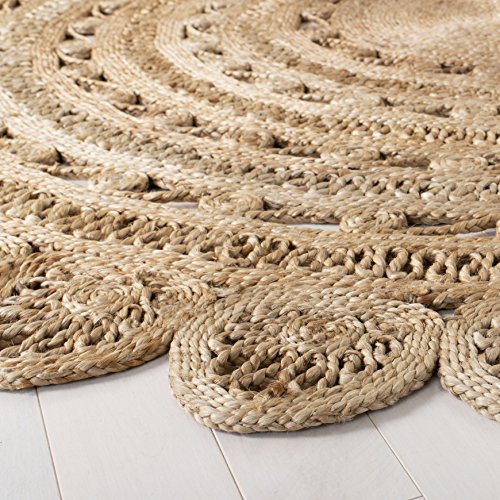 Natural Fiber Round Rug 8', Jute Textured Natural NF805B - view 4