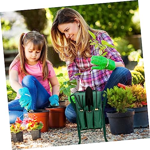 Green Oxford Garden Tool Pouch, Sturdy Seat Side Bag - view 5