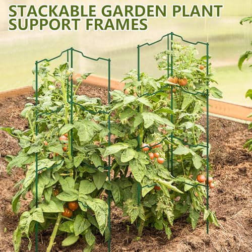 2 Pack 32 Inch Stacking Tomato Ladders, V-Shape Garden Trellis - view 7