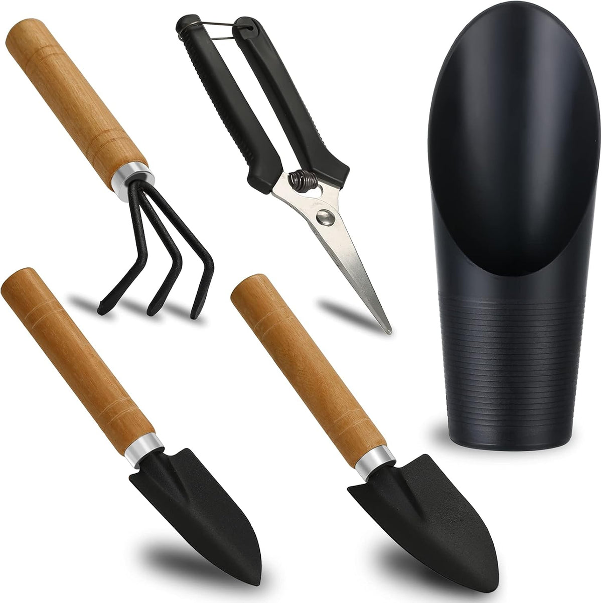 5 pcs succulent tools, mini garden tools, small indoor plant repotting set | pruning scissors as plant accessories, gardening hand tools kit for seedling soil, caring succulent, houseplant, bonsai