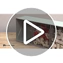 TiltView Plastic Storage Cabinet with 5 Tilt Out Bins, Horizontal Plastic Parts Organizer, Teacher Toolbox, and Office Supply Organizer, 23-5/8" W x 6-1/2" H x 5-5/8" D, Stone - view 7