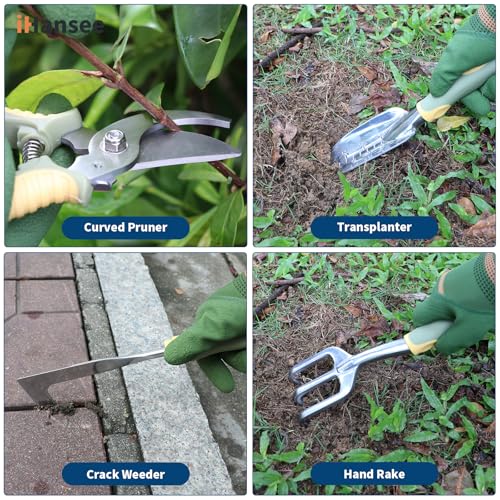 Green Garden Tools Set 12-Piece, Gardening Gifts for Women Men - view 3