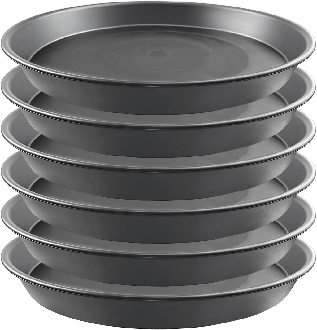 9 Pack Black Plant Pot Saucers, 8 10 12 Inch Heavy Duty PP Trays | Plant Watering Trays for Indoor & Outdoor Flower Pots - view 5