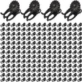 400PCS Plant Clips, Orchid Clips Plant Orchid Support Clips Flower and Vine Clips for Supporting Stems Vines Grow Upright Dark Brown