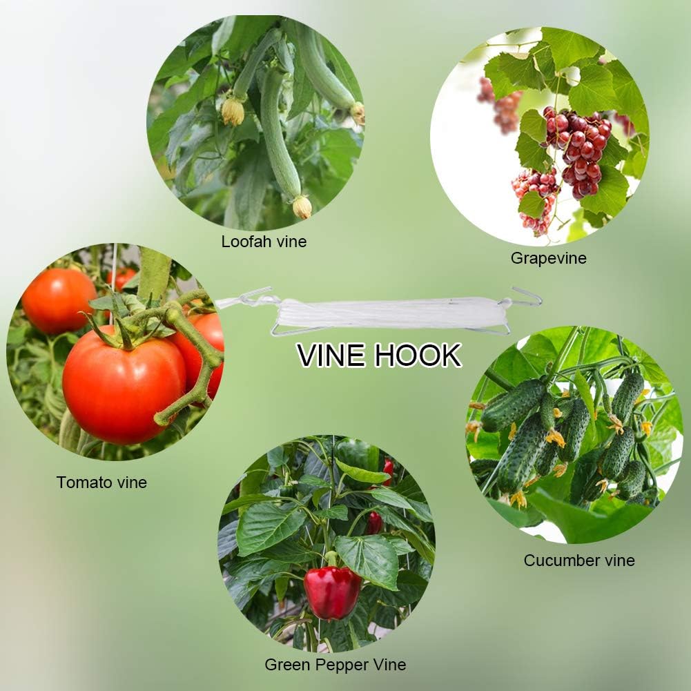 Plant Climbing Hooks, Tomato Support J Hook Garden Hooks to Prevent Tomatoes from Pinching or Falling Off (20Pcs) - view 4